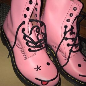RARE! Dr. Martens Hinkey Acid Pink Combat Boots Womens Size 8